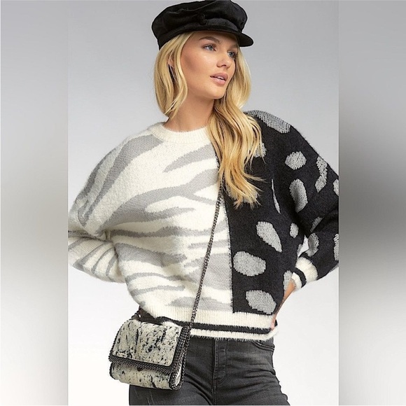 ELAN | Bloomingdale’s Mixed Animal Print Sweater - Small - Picture 10 of 16